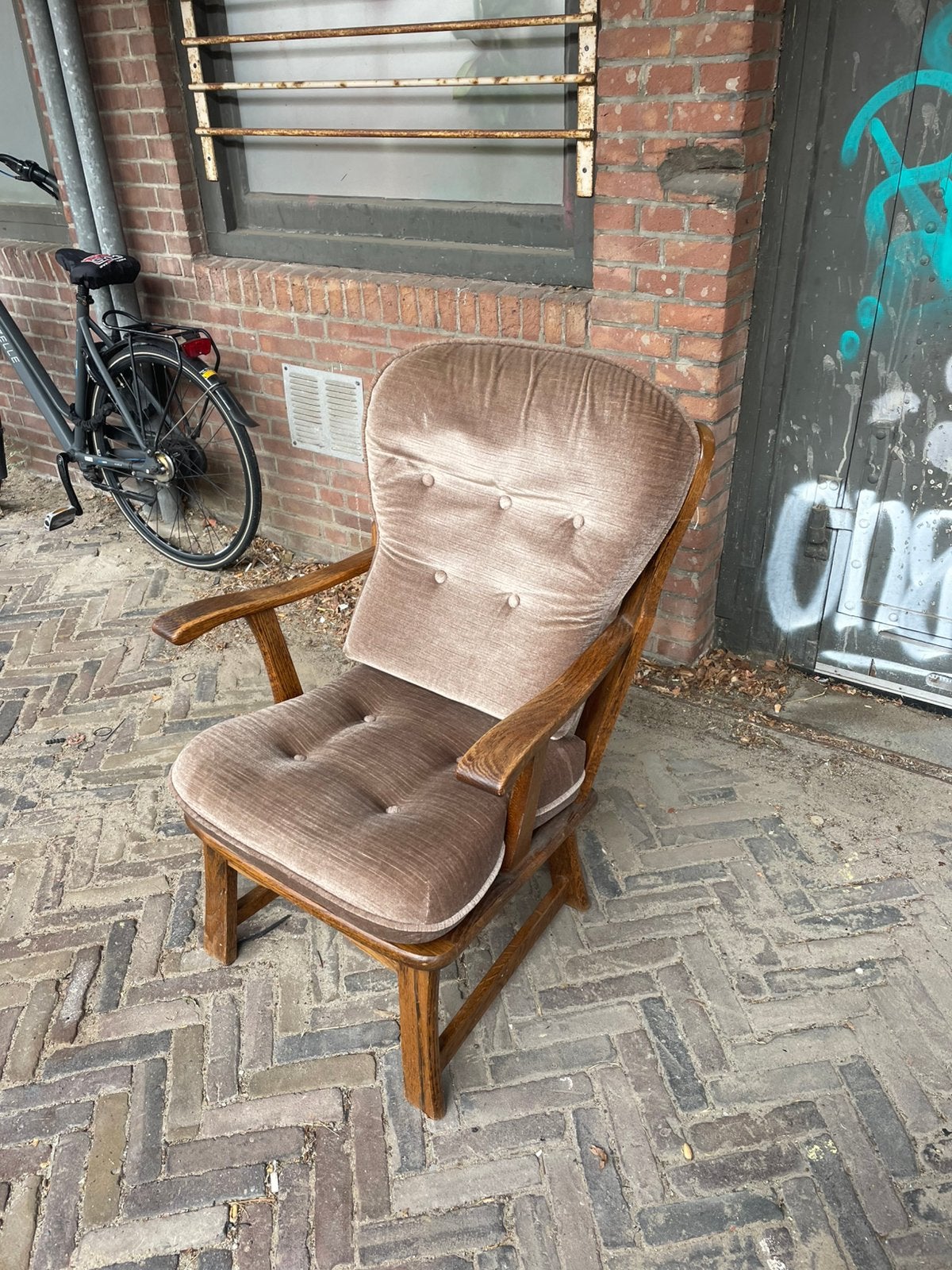 Vintage lounge stoel, Huis en Inrichting, Fauteuils, Ophalen, Gebruikt, Retro vintage, 50 tot 75 cm