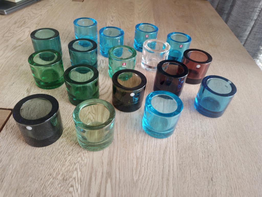 17 Iittala Marimekko Kivi waxinelichthouders, Huis en Inrichting, Woonaccessoires | Kandelaars en Kaarsen, Overige materialen