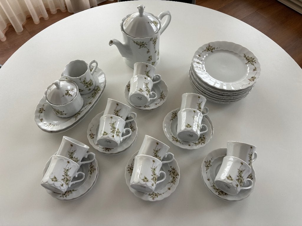 Eschenbag porselein koffie servies set vintage, Antiek en Kunst, Ophalen