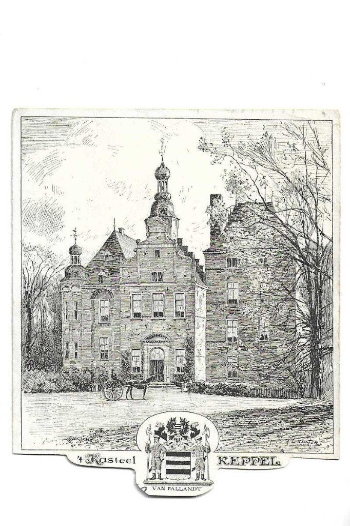 keppel  kasteel  heraldiek v.pallandt, Verzenden, Voor 1920, Gelopen, Gebouw