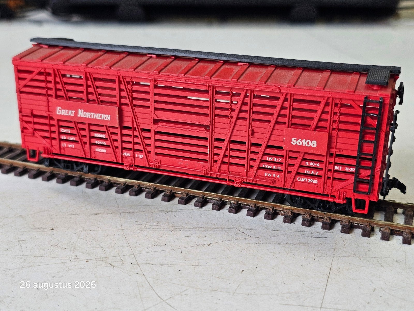 Modeltrein HO Boxcar wagon USA Great Northern zgan, Hobby en Vrije tijd, Overige merken, Gelijkstroom, Wagon, Ophalen of Verzenden