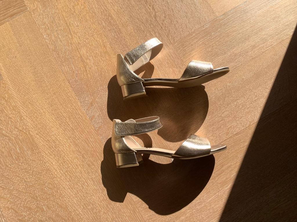 Goudkleurige Leren Ballerina's Merk Cypres Mt. 40 nieuwstaat, Ophalen of Verzenden, Zo goed als nieuw