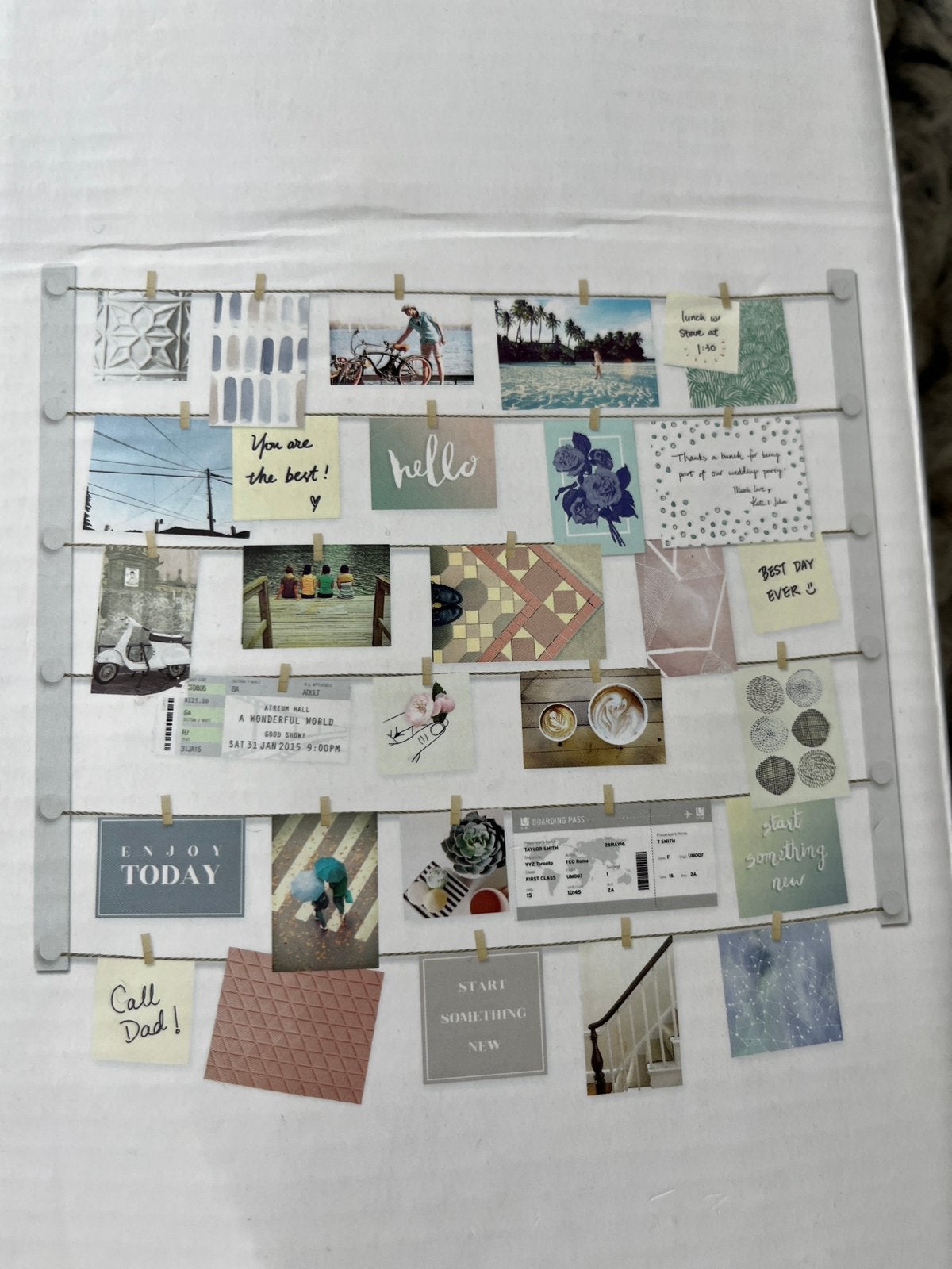 Umbra Hangup kaartenhouder met 30 clips, Ophalen of Verzenden, Fotobord, Wit, 96 cm
