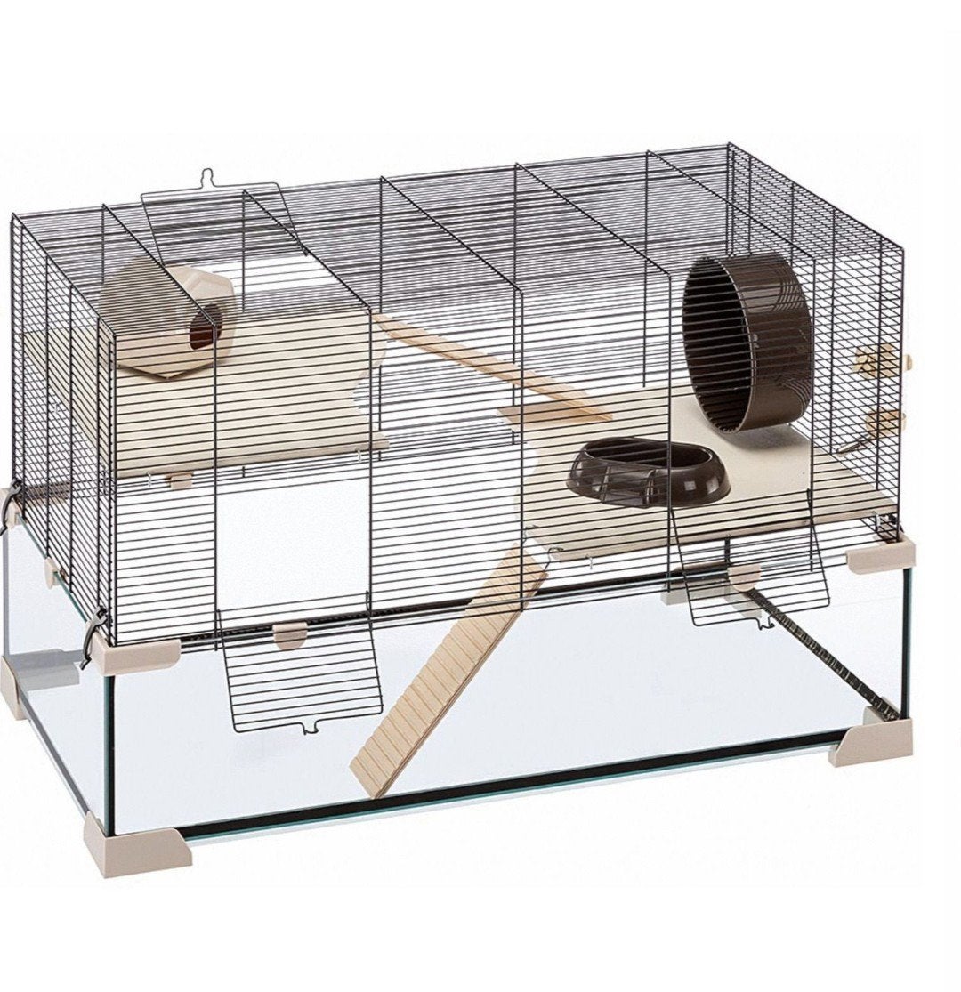 Hamster kooi met glazen bak, Minder dan 75 cm, Zo goed als nieuw, Ophalen, Minder dan 60 cm