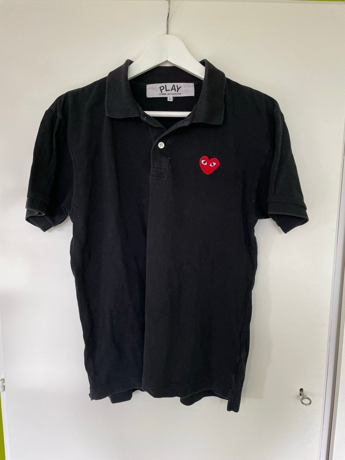 Comme des Garçons PLAY Polo Shirt Zwart Maat L, Ophalen of Verzenden, Gedragen, Maat 52/54 (L), Zwart