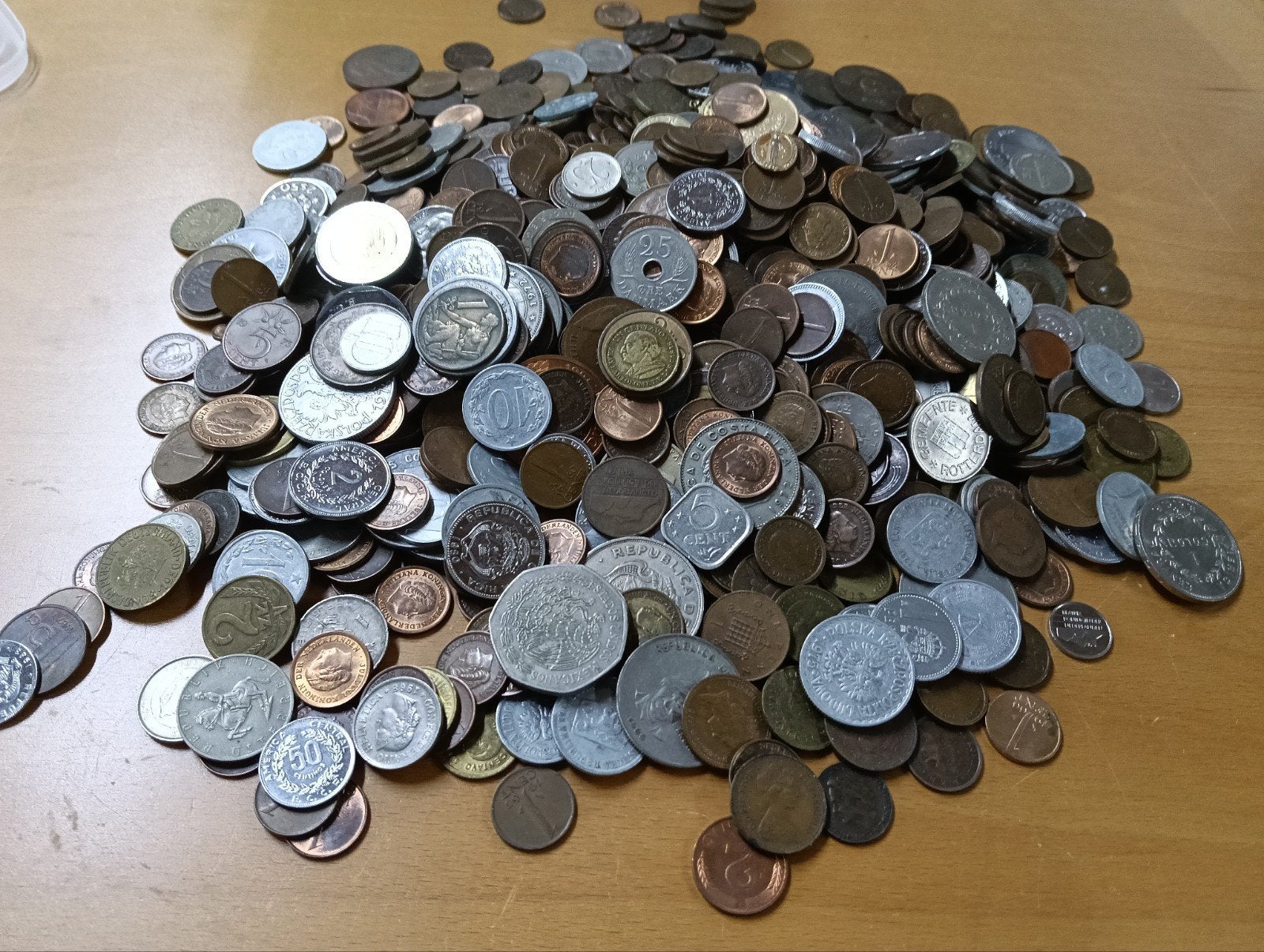 Ruim 2,8 kilo aan munten wereld w.o zilver, Ophalen of Verzenden, Buitenland, Munten