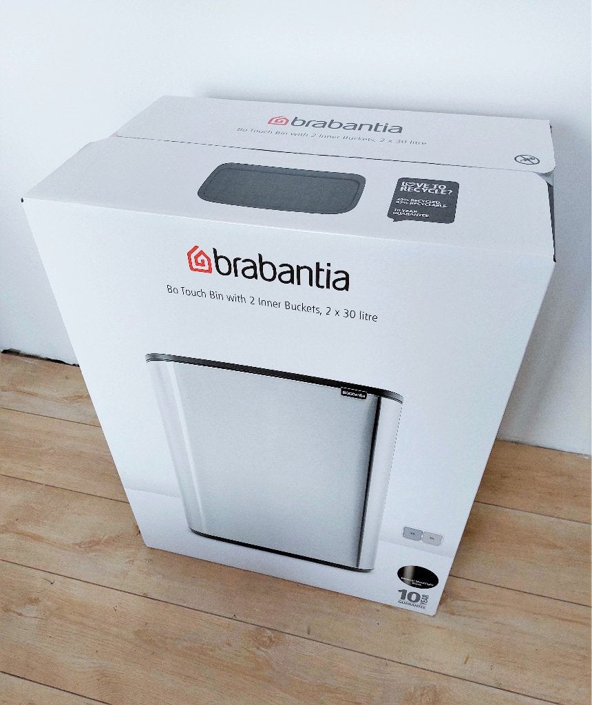 brabantia bo touch bin 2x30L nieuw in gesloten doos zwart, 50 – 75, Nieuw, 40 liter of meer, Ophalen of Verzenden