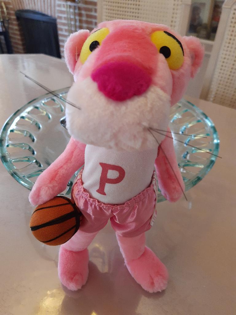 Roze Panter - Pink Panther Basketball knuffel (1989), Ophalen of Verzenden, Gebruikt