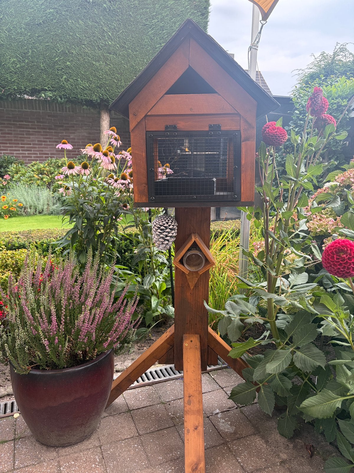 Zelfgemaakt voederhuis/ vogelhuis, Ophalen, Nieuw