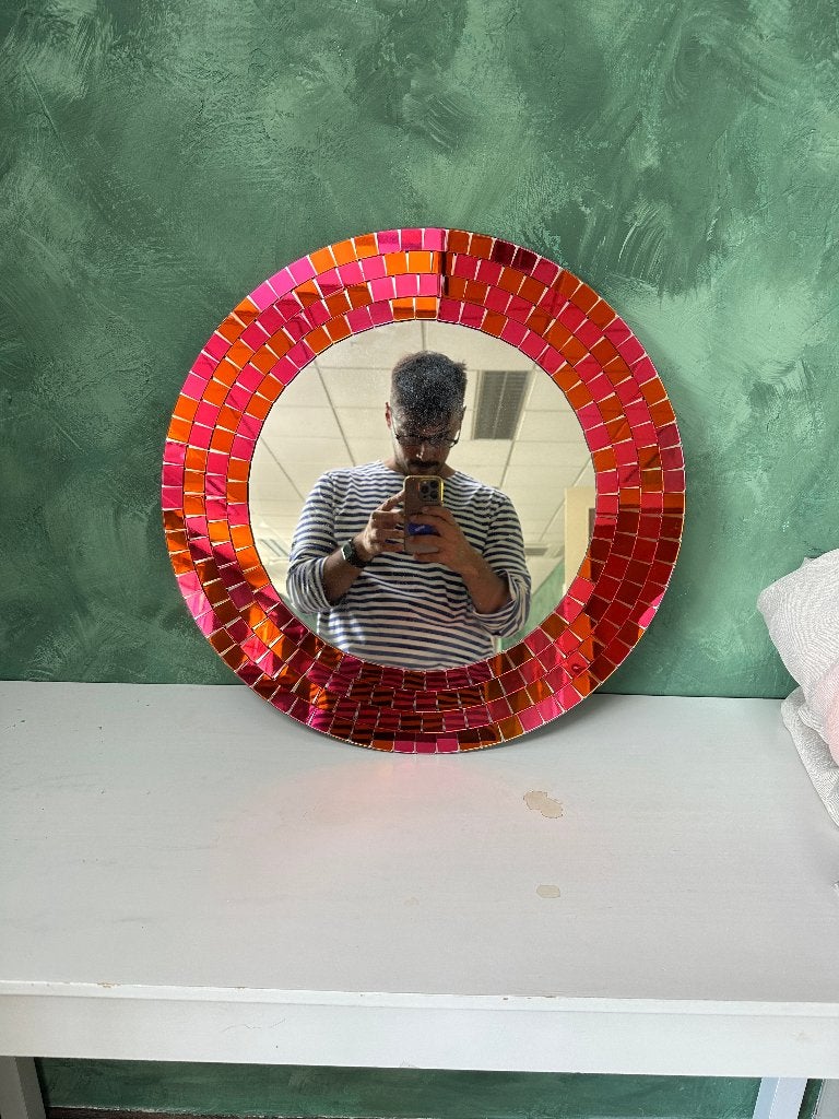 mirror, Huis en Inrichting, Woonaccessoires | Spiegels, Ophalen, Minder dan 50 cm, Zo goed als nieuw, Minder dan 100 cm