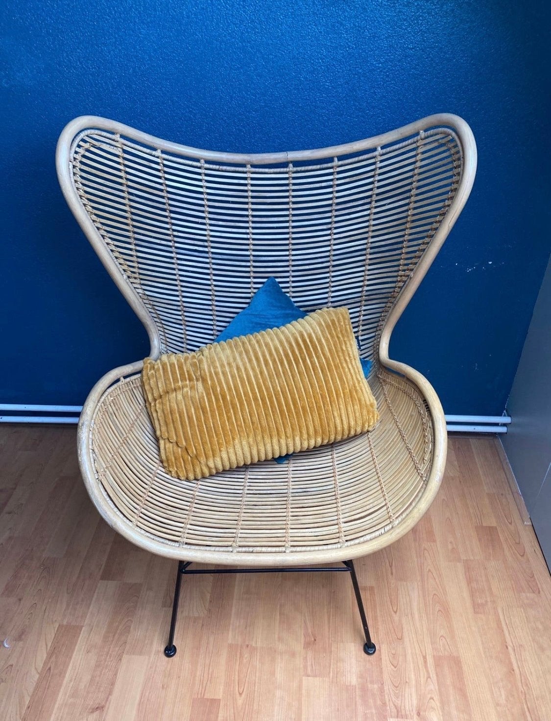 HK Living Rotan Egg Chair, Huis en Inrichting, Ophalen, Overige kleuren, Zo goed als nieuw, Metaal