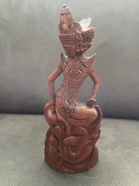 Houten Beeld van Dewi Ratih, Ophalen of Verzenden