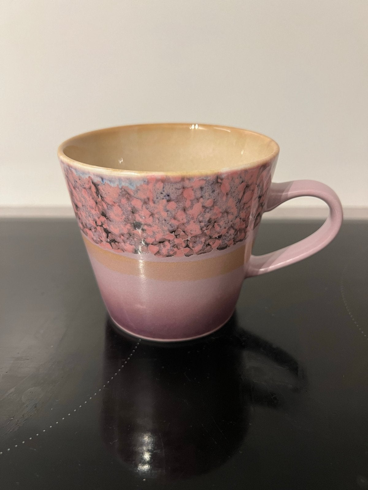 HKliving 70's Keramische Mok - Roze/Paars, Overige merken, Keramiek, Vintage, Nieuw