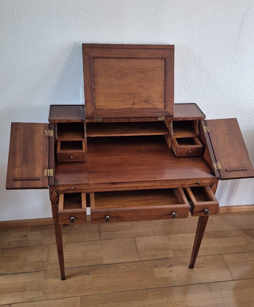 Vintage houten secretaire, Ophalen, Gebruikt