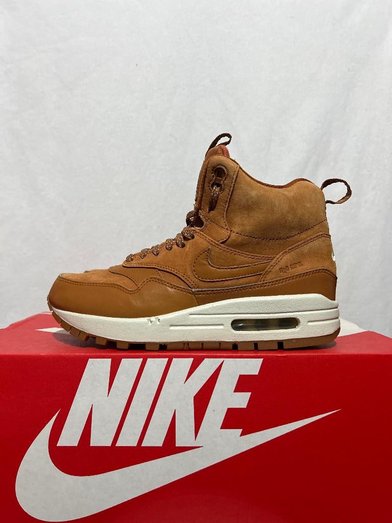 BIJNA NIEUW! Maat 39 - Nike Air Max 1 Mid Sneakerboot Brown, Overige kleuren, Verzenden, Nike, Nike