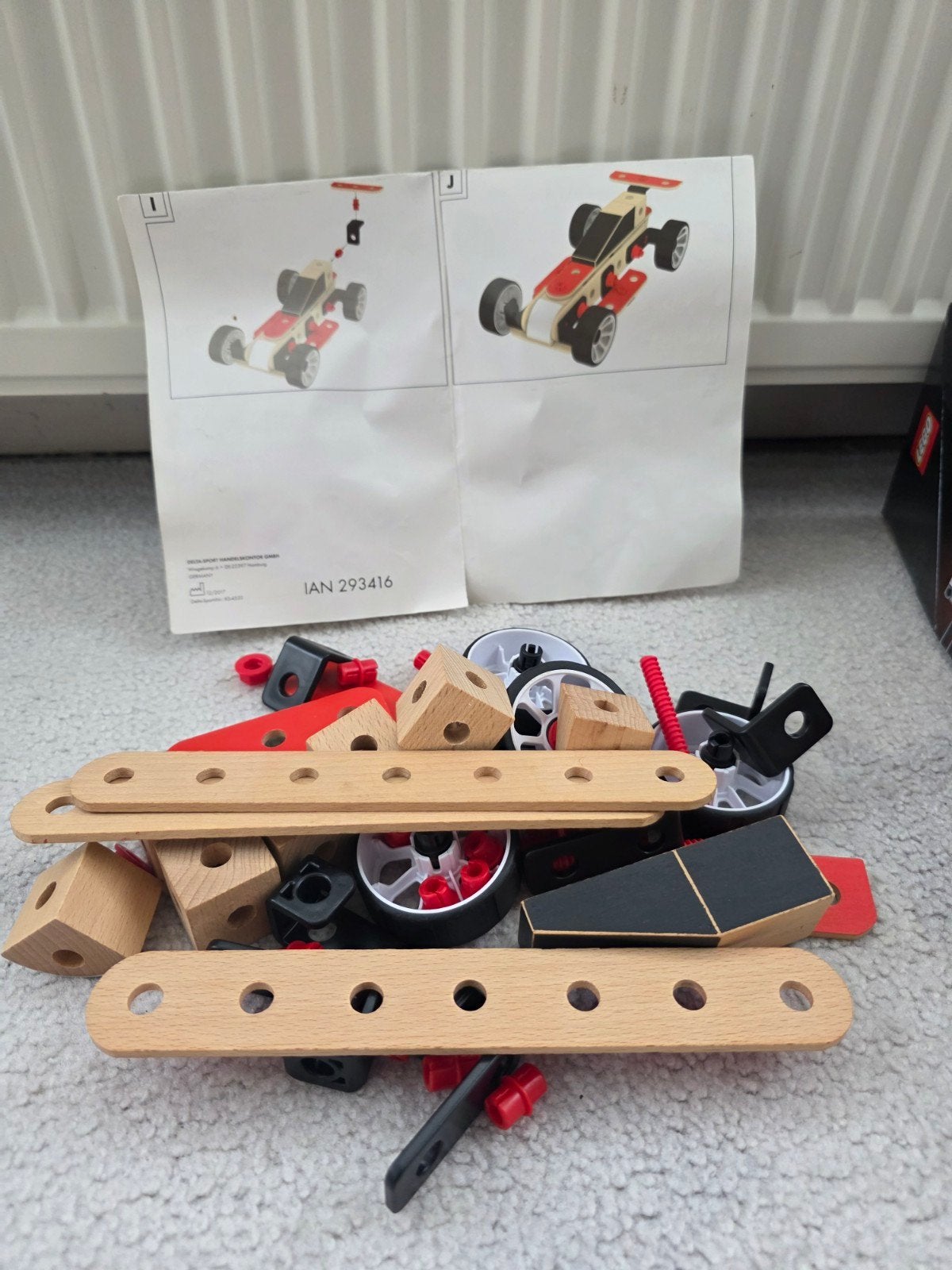 Houten Bouwset Raceauto - Educatief Speelgoed, Ophalen of Verzenden, Gebruikt, Bouwen