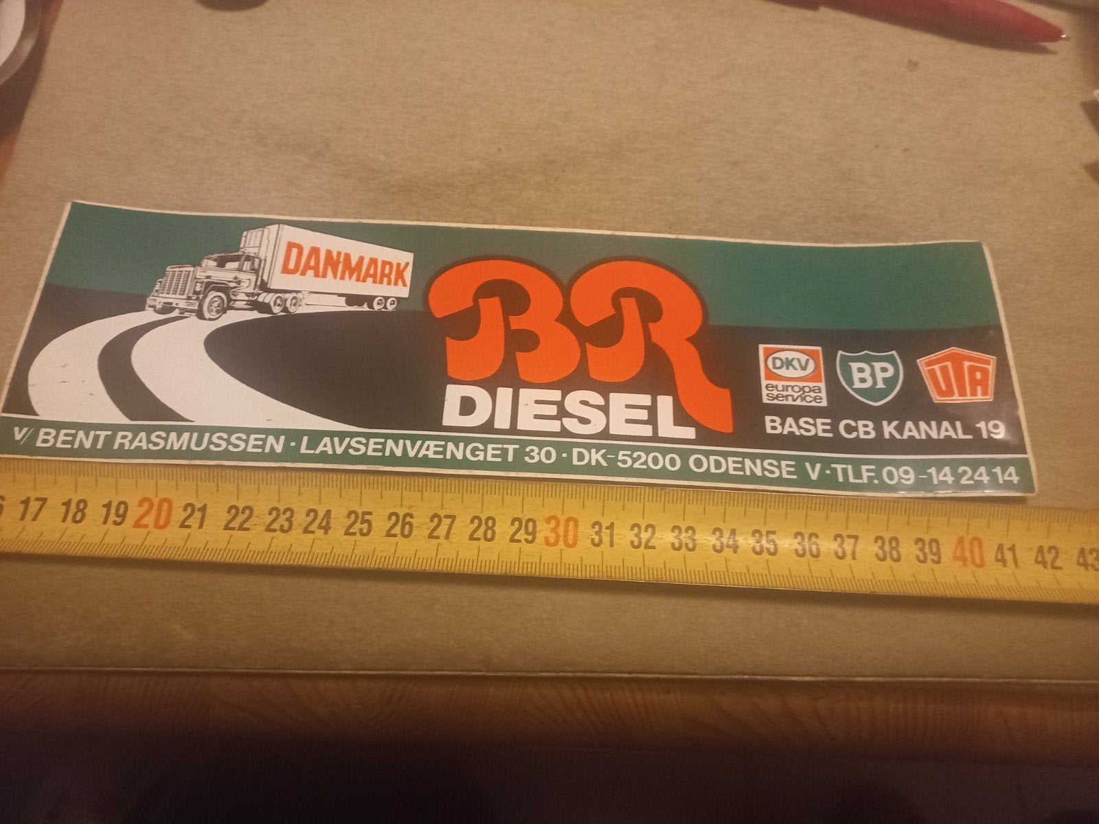 Vintage Diesel Sticker - Bent Rasmussen Danmark, Ophalen of Verzenden