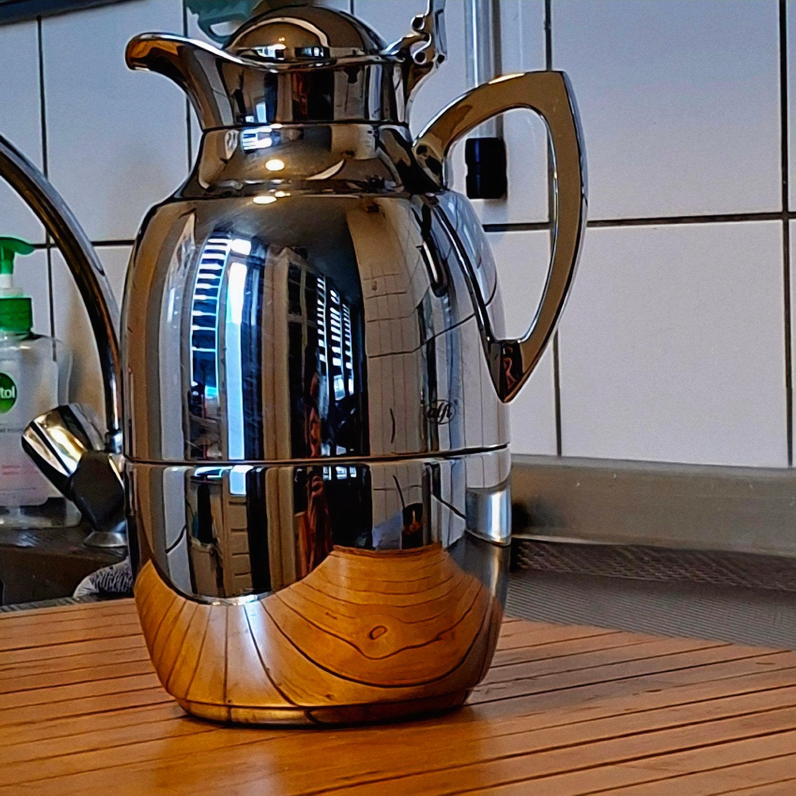 Alfi Thermoskan RVS - Elegant en Praktisch, 1 tot 2 liter, Ophalen of Verzenden, Gebruikt