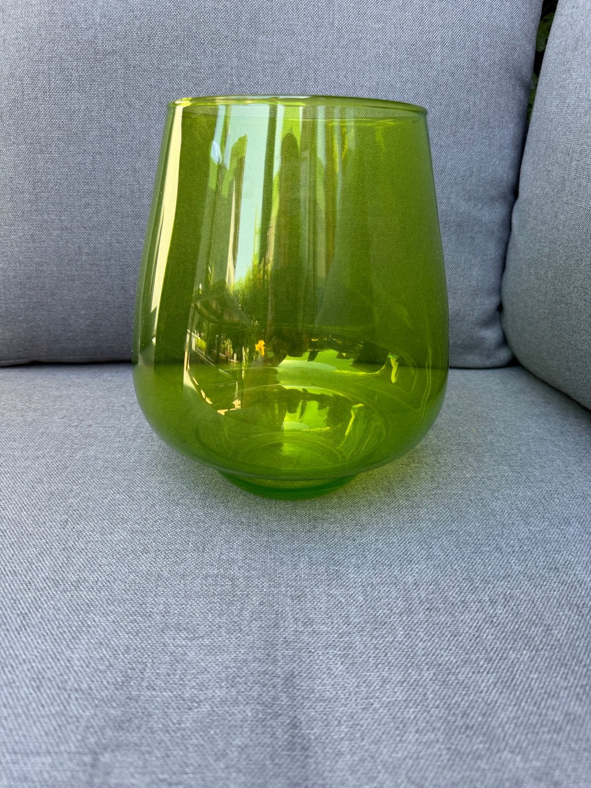Nieuwe glazen kandelaar / windlicht - Groen, Ophalen, Kandelaar, Groen, Glas