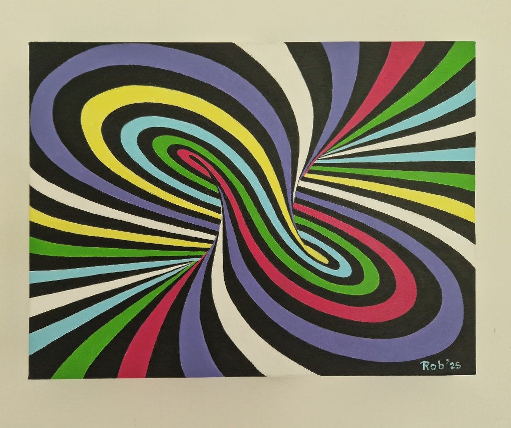 abstract schilderij , zelf geschilderd op doek, Ophalen