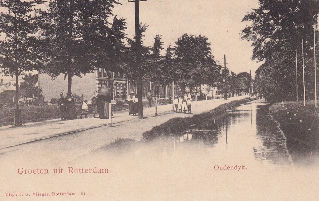764W Rotterdam Oudedijk Vlieger-kaart No.54, Ophalen of Verzenden, Voor 1920, Ongelopen, Zuid-Holland