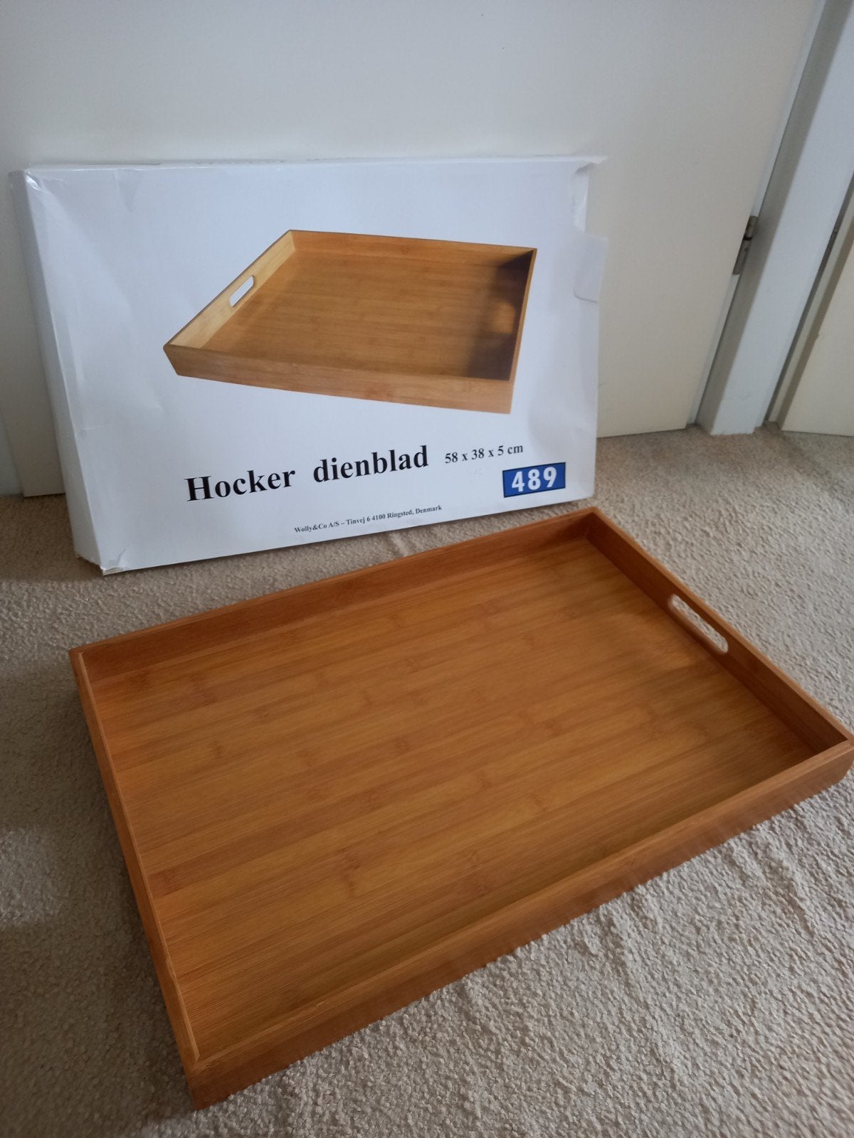 Houten dienblad, Ophalen, Zo goed als nieuw, Rechthoekig, Hout