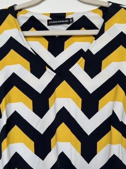 Studio Anneloes jurk tuniek zig zag dessin XL travelstof, Studio Anneloes, Maat 46/48 (XL) of groter, Zo goed als nieuw, Knielengte