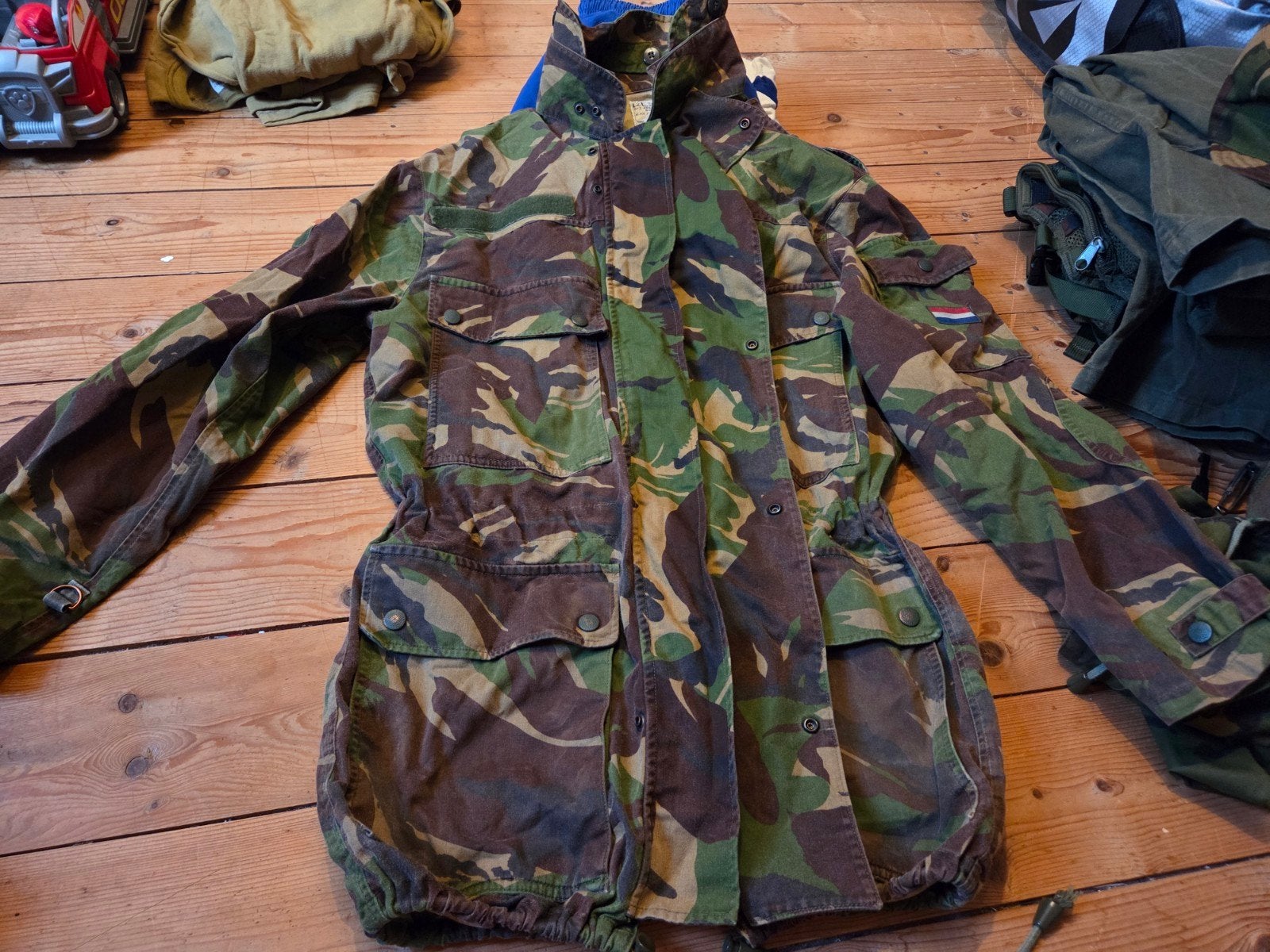 Parka jas capuchon mist, Ophalen of Verzenden, Landmacht, Nederland, Kleding of Schoenen