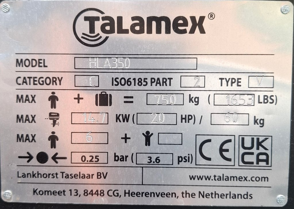 Talamex HLA350, Ophalen, Zo goed als nieuw