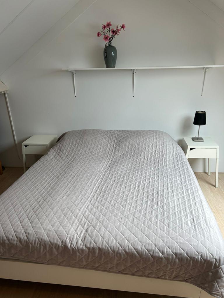 Gebruikte auping wit met zgan matrassen erin, Ophalen, Gebruikt, Tweepersoons, 200 cm