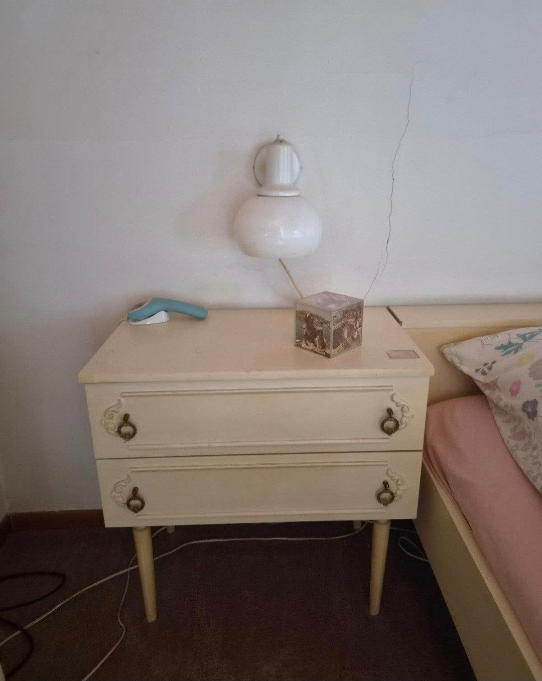 Set Vintage Nachtkastjes (2 stuks) – Jaren 60/70 Retro, Ophalen, Gebruikt, Minder dan 45 cm, 55 tot 70 cm