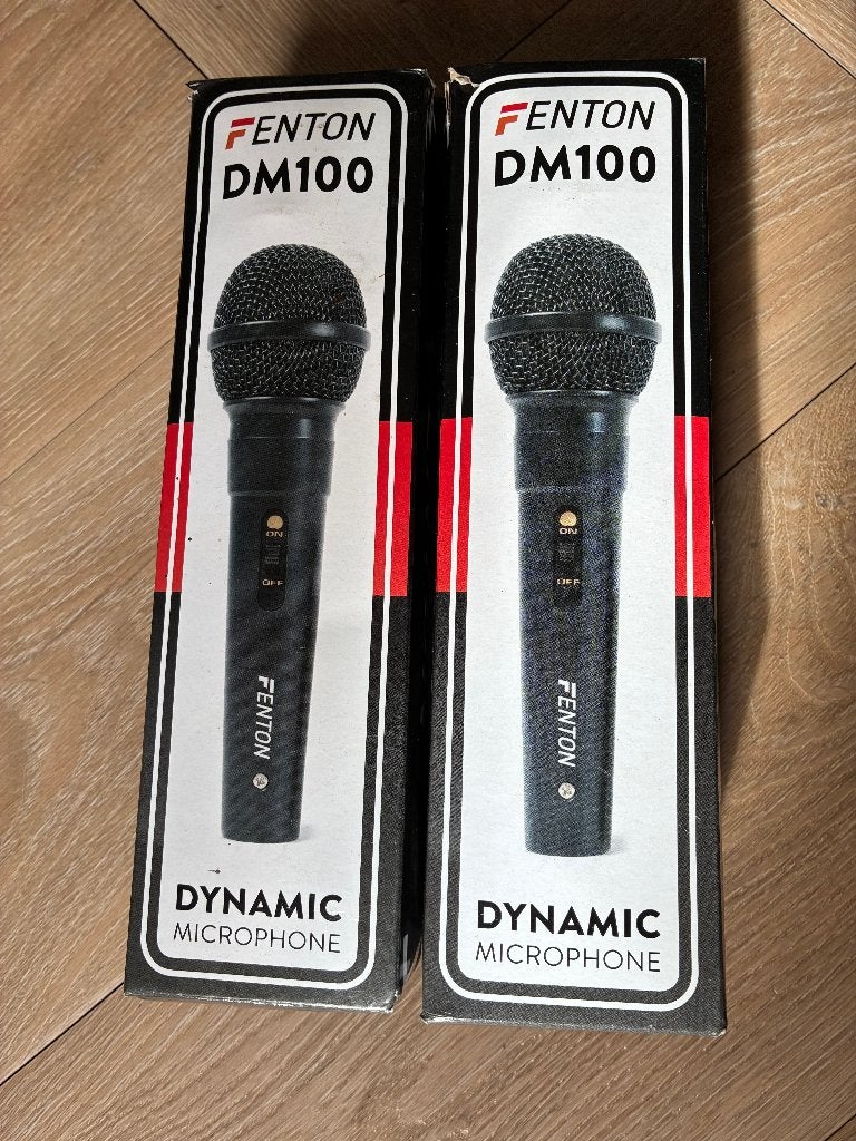 Z.G.A.N. 2x Fenton DM100 DYNAMIC Microphone microfoon, Ophalen, Zo goed als nieuw, Zangmicrofoon