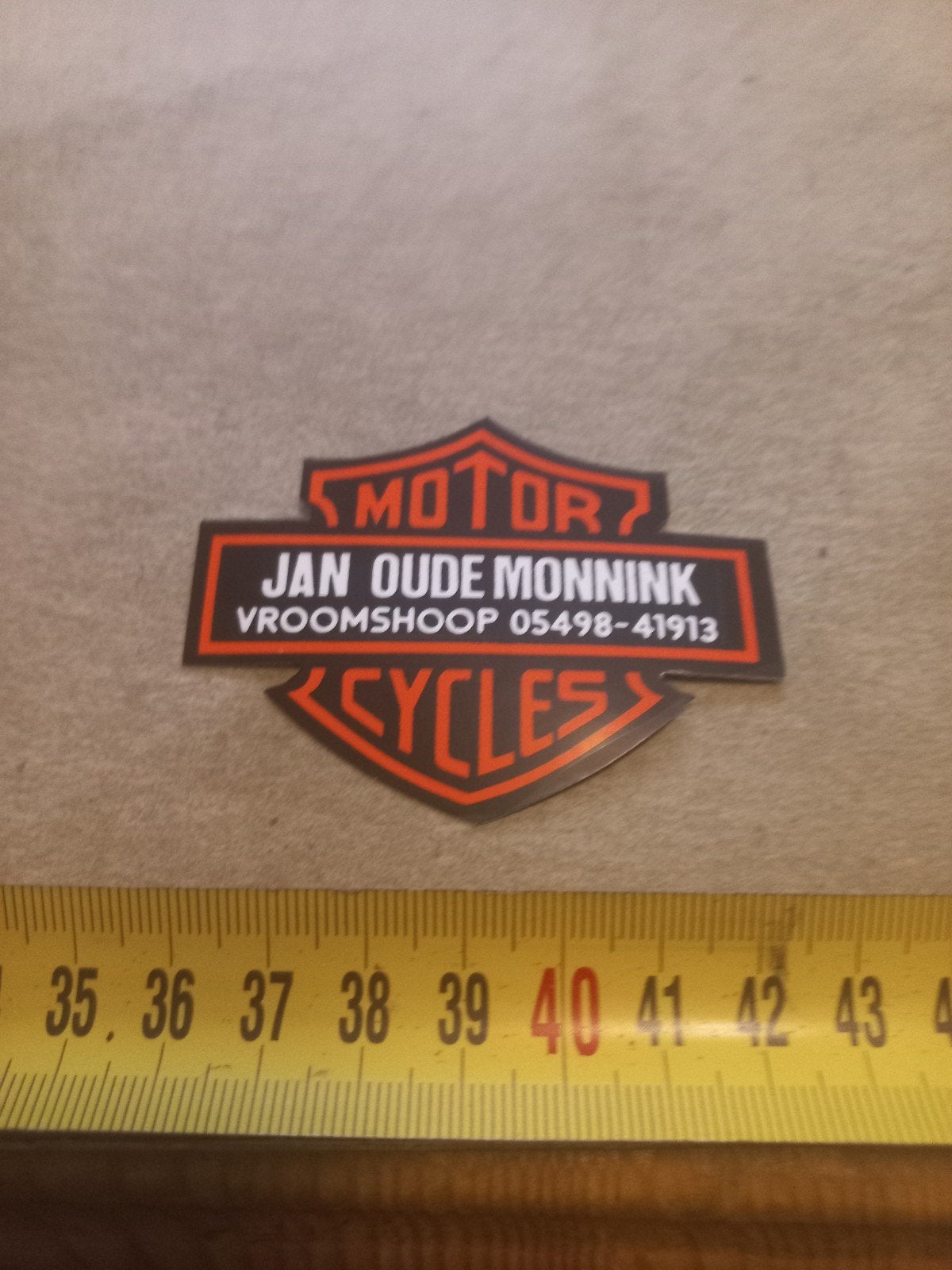 Harley-Davidson Jan Oude Monnink Vroomshoop sticker, Ophalen of Verzenden