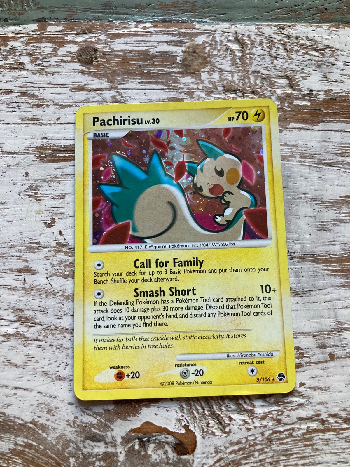 Pokemon kaart Pachirisu Holo, Ophalen of Verzenden, Zo goed als nieuw