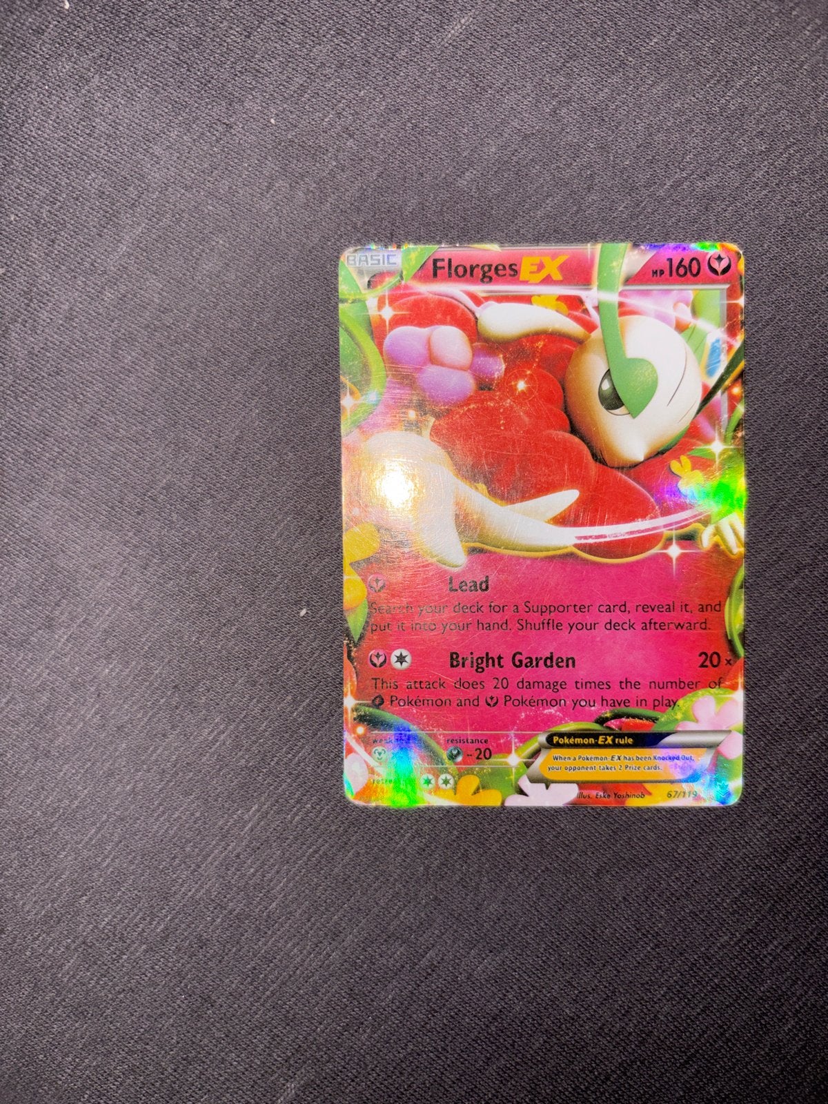 Pokémon Kaart Florges EX 67/119 XY Phantom Forces Foil, Verzenden, Gebruikt, Losse kaart, Foil