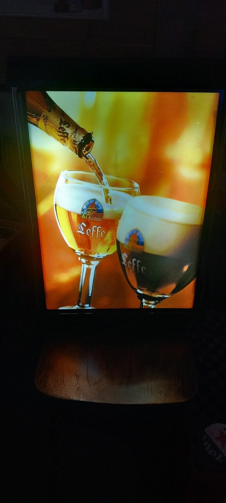Leffe verlichting bord, Ophalen, Reclamebord, Plaat of Schild, Overige merken