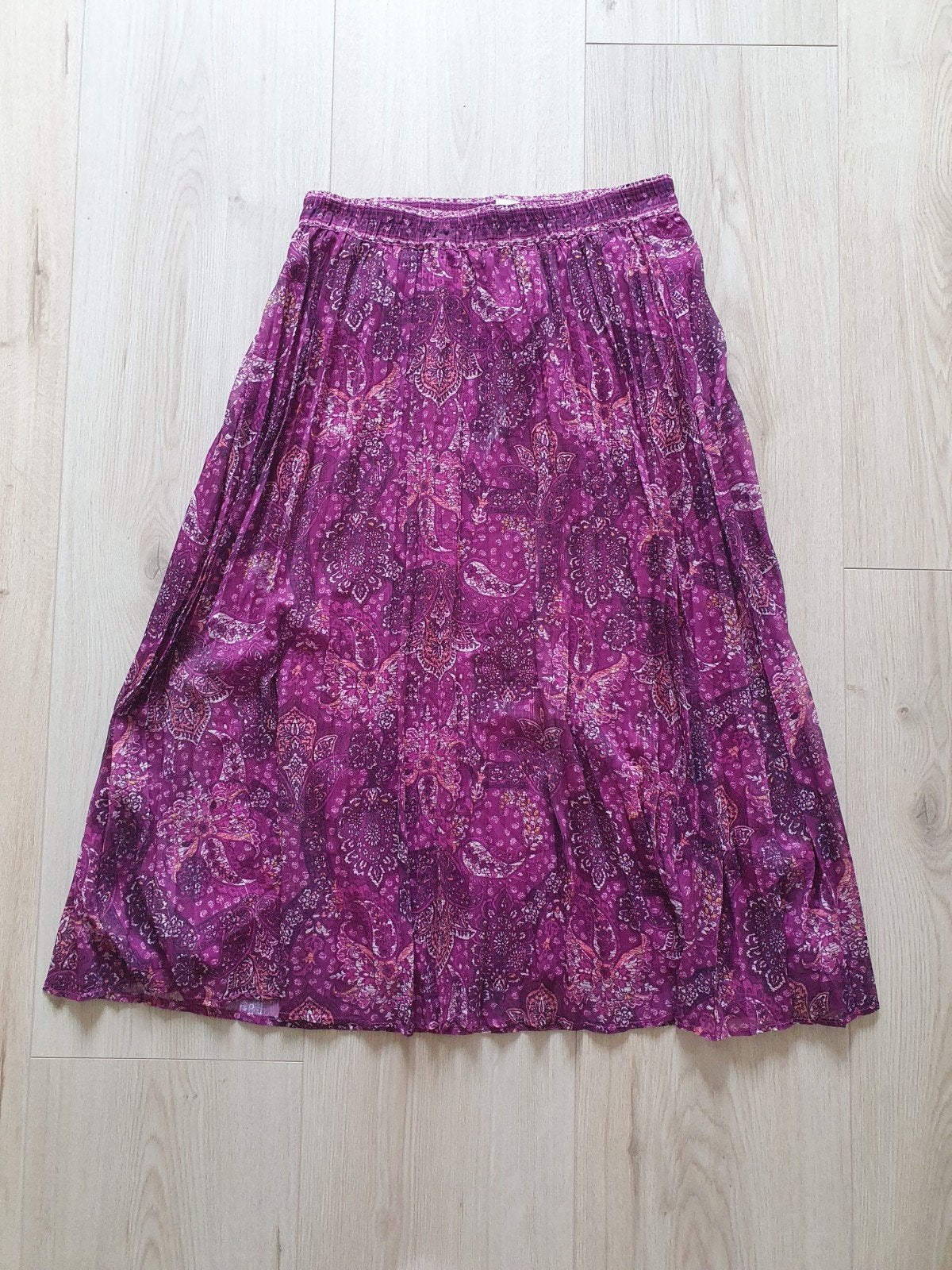 Cotton Club paarse rok met paisley print, maat S, Paars, Ophalen of Verzenden, Maat 36 (S), Cotton Club