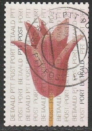 Nederland 2000 BZ2 Port Betaald Tulp rood, Gest, Postzegels en Munten, Postzegels | Nederland, Ophalen of Verzenden, Na 1940, Gestempeld