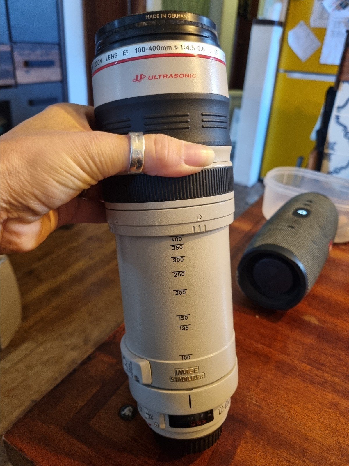 Canon EF 100-400mm f/4.5-5.6L IS USM (eerste generatie), Statiefgondel, Canon, Verzenden, Telelens