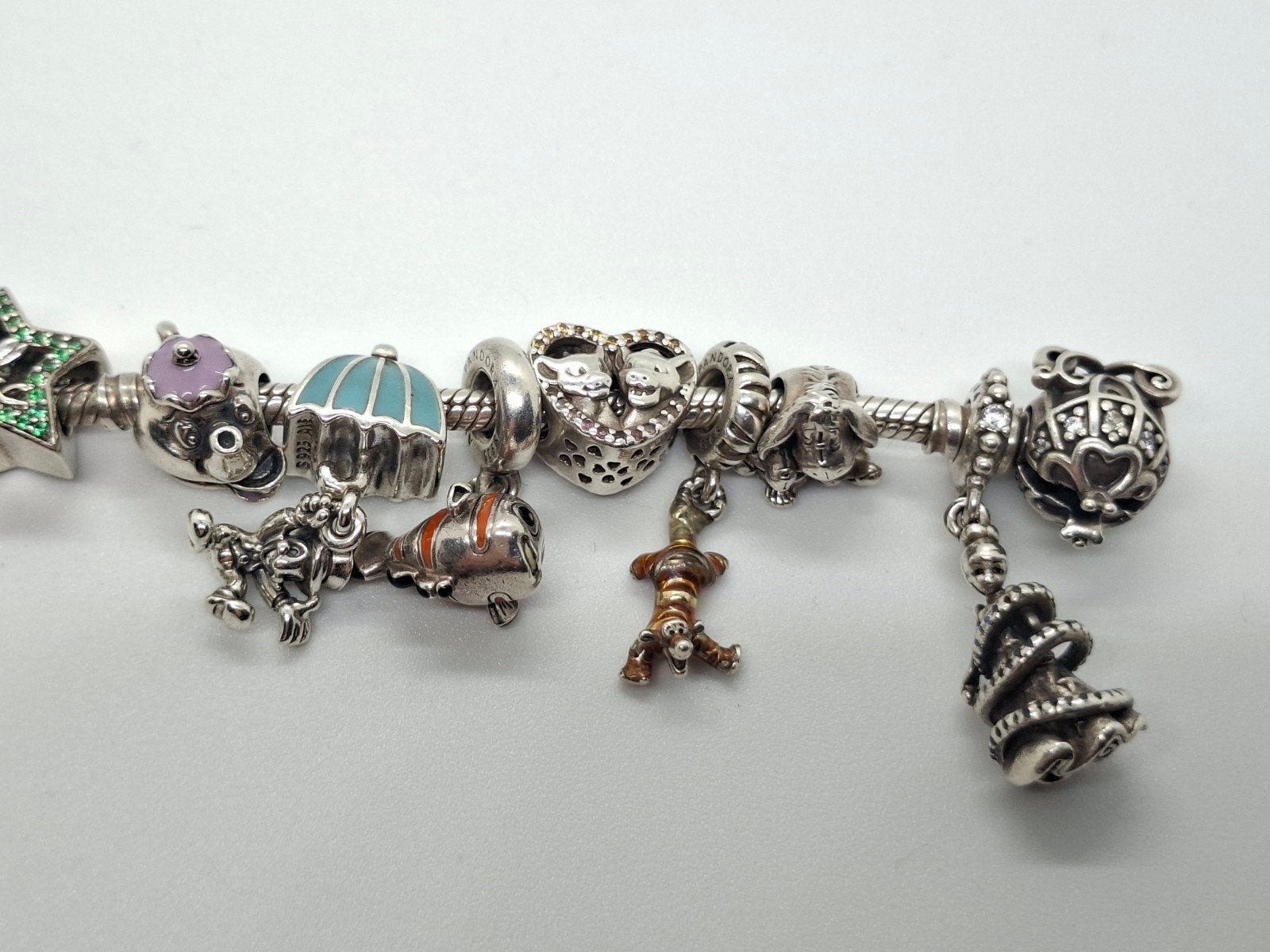 Pandora Disney armband met bedels - ALE 925 - 19,5 cm, 4 bedels of meer, Ophalen of Verzenden, Zilver, Pandora
