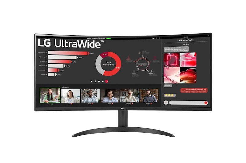 LG 34" 21:9 Curved QHD (3440x1440) 34WR50QC-B, Computers en Software, Monitoren, Ophalen, IPS, Curved, Zo goed als nieuw