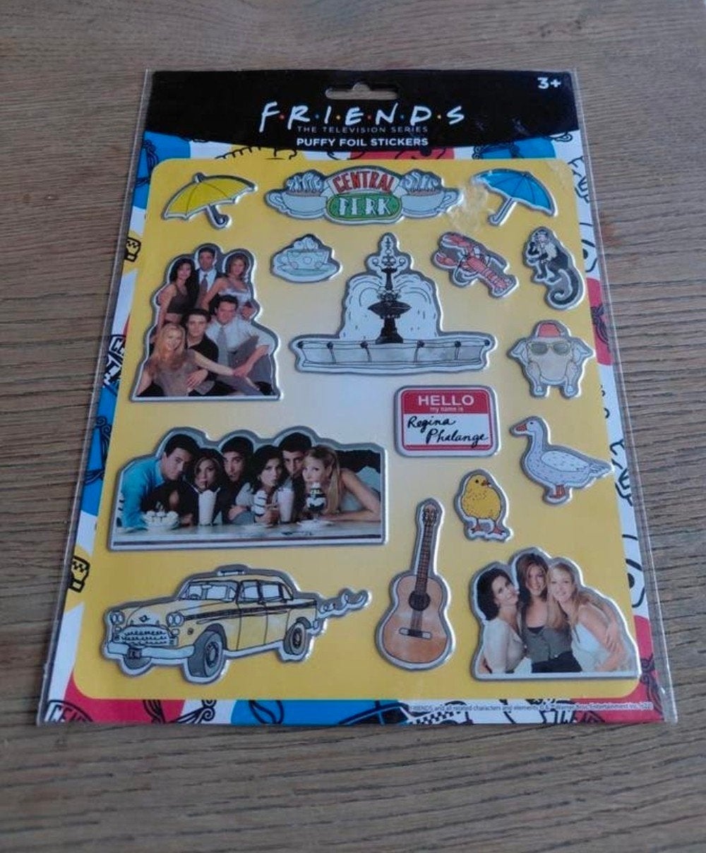 Friends tv serie puffy foil stickers, Ophalen of Verzenden, Zo goed als nieuw, Tv, Gebruiksvoorwerp