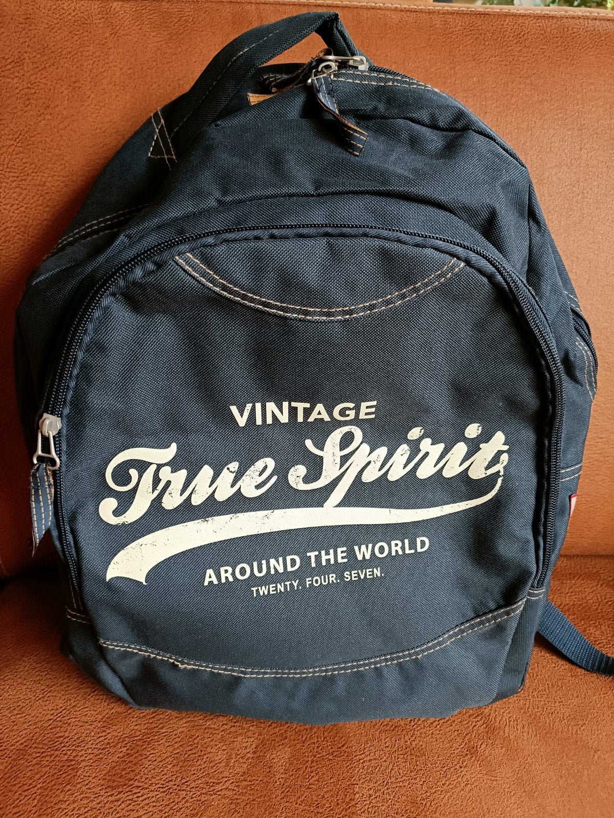 True Spirit Rugzak - Donkerblauw, Ophalen of Verzenden, Zo goed als nieuw, Overige merken, 30 tot 45 cm