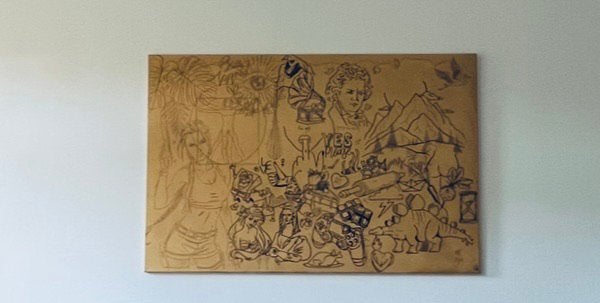 Schilderij “Echoes of Imagination”, Ophalen, Handgeschilderd, Figuren