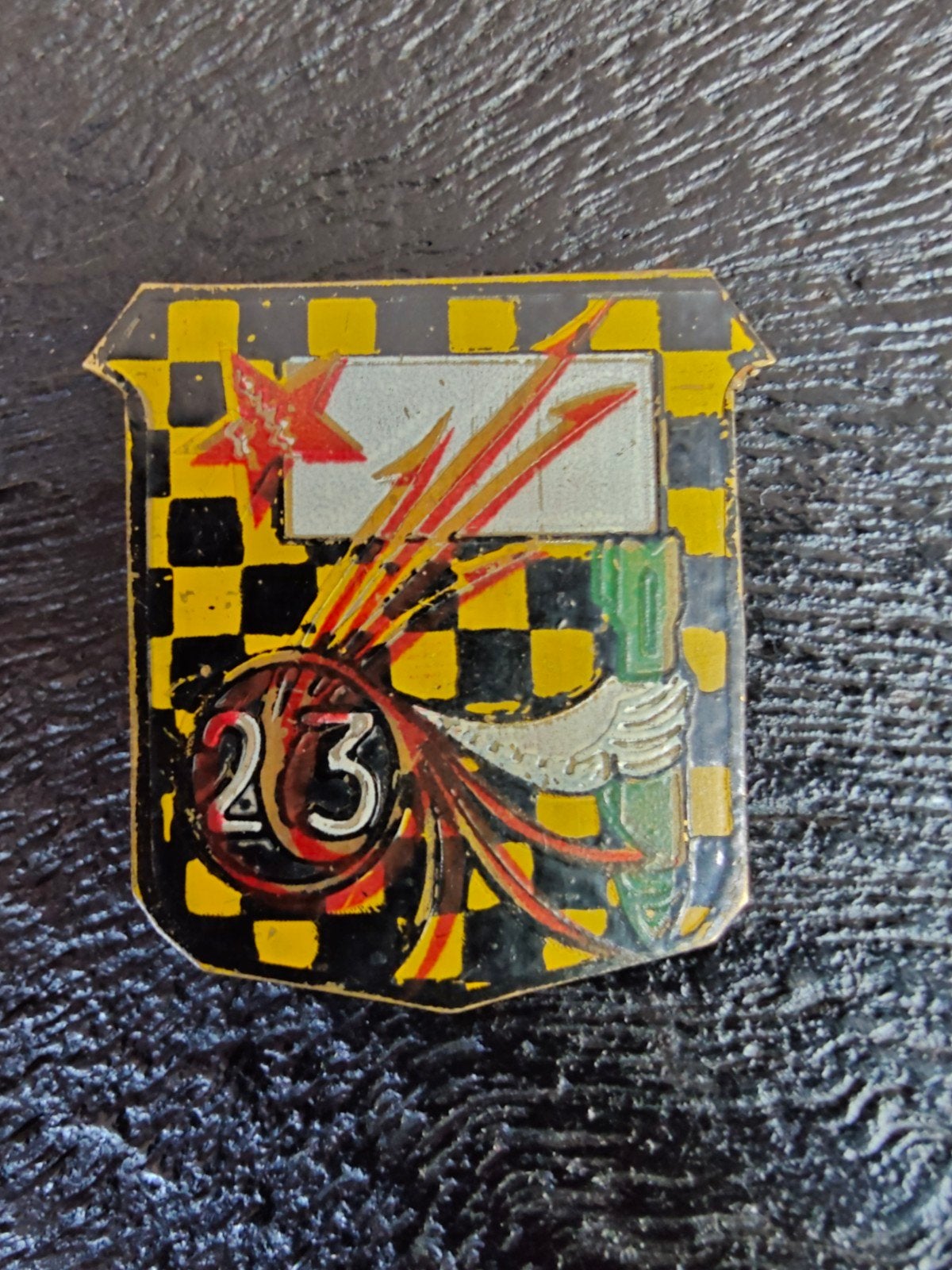 beercan badge The 23rd Tactical Wing.. Vietnam periode, Ophalen of Verzenden, Luchtmacht, Amerika, Embleem of Badge