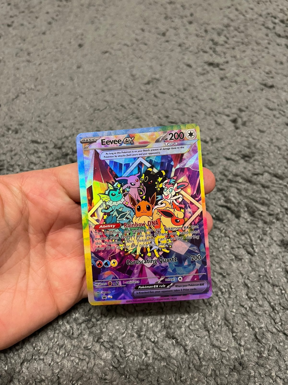 Eevee Ex pokemon kaart proxy, Ophalen of Verzenden, Nieuw, Losse kaart, Foil