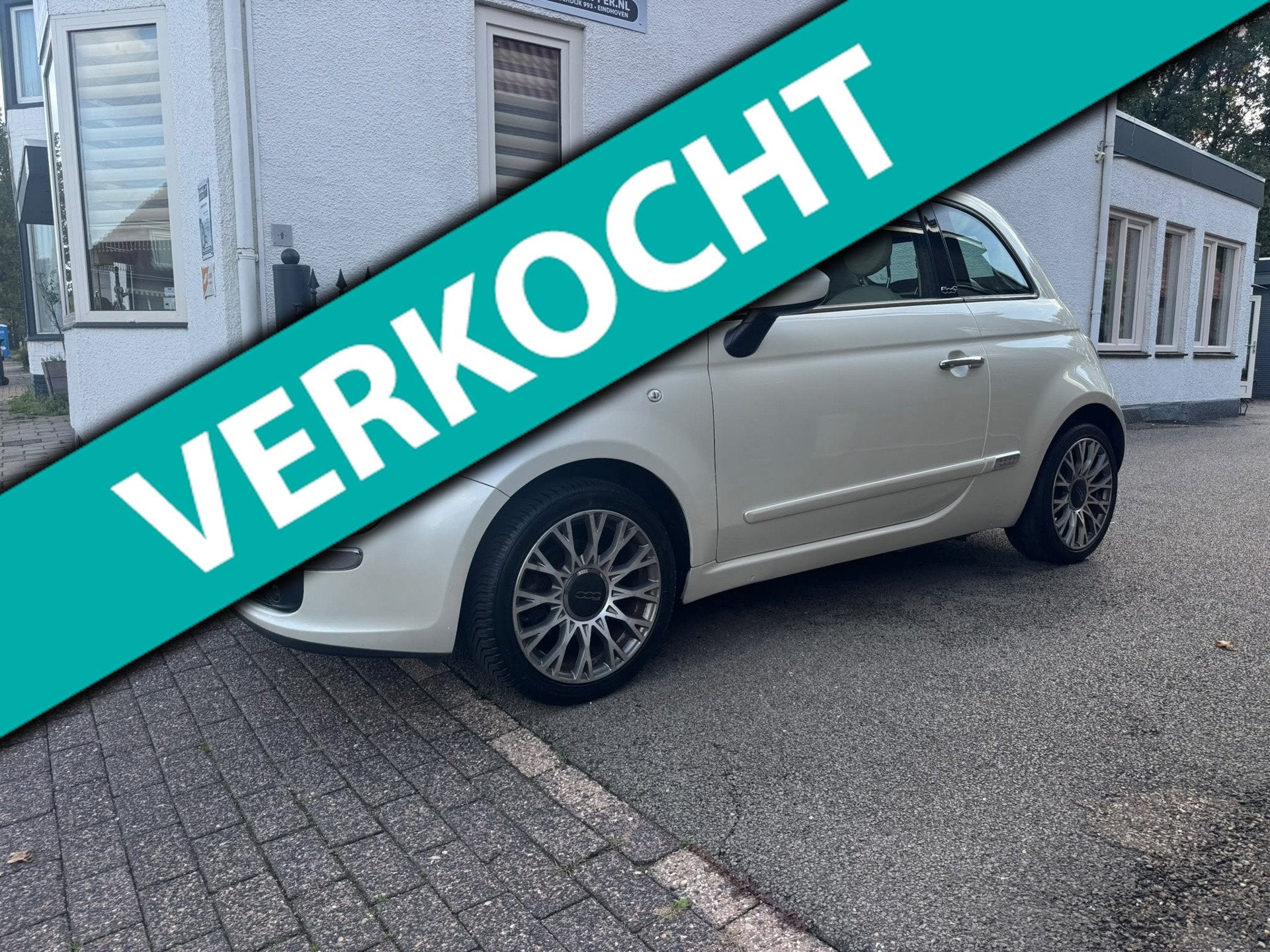 Fiat 500 C 0.9 TwinAir Lounge parelmoer / leer, Auto's, 86 pk, Gebruikt, Cabriolet, Handgeschakeld