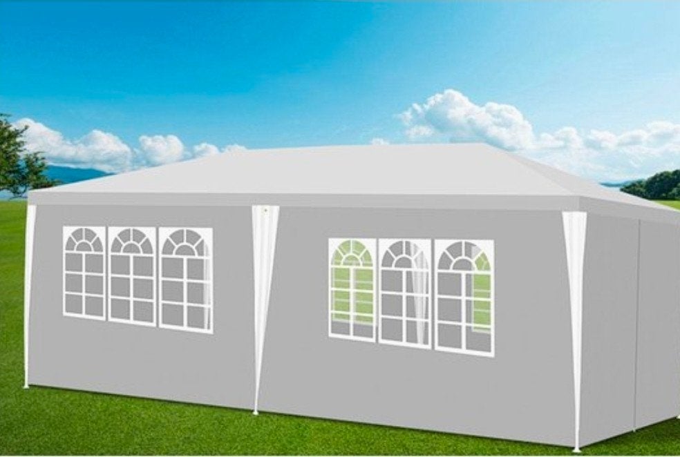 Partytent 6x3 meter met nieuw dak en wanden, Tuin en Terras, Ophalen, Gebruikt, Opvouwbaar, Minder dan 4 meter