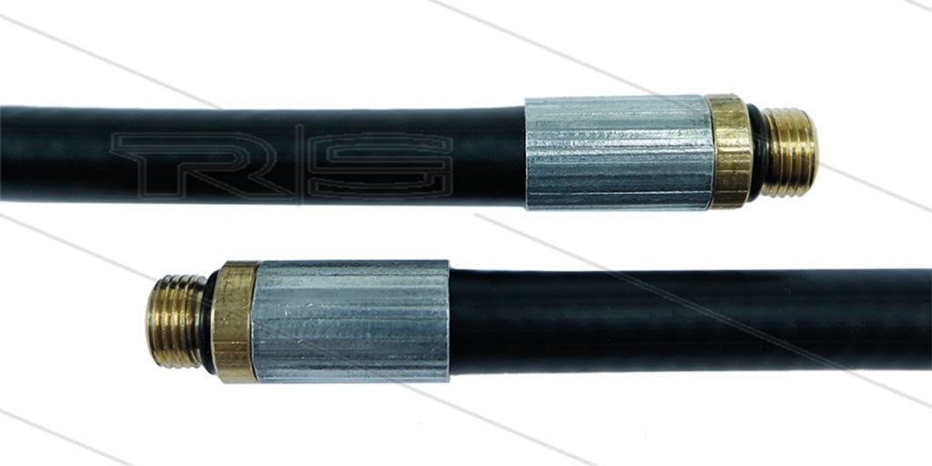 Zwarte Rioolslang 10m NW6 met 1/4" Aansluiting, Verzenden
