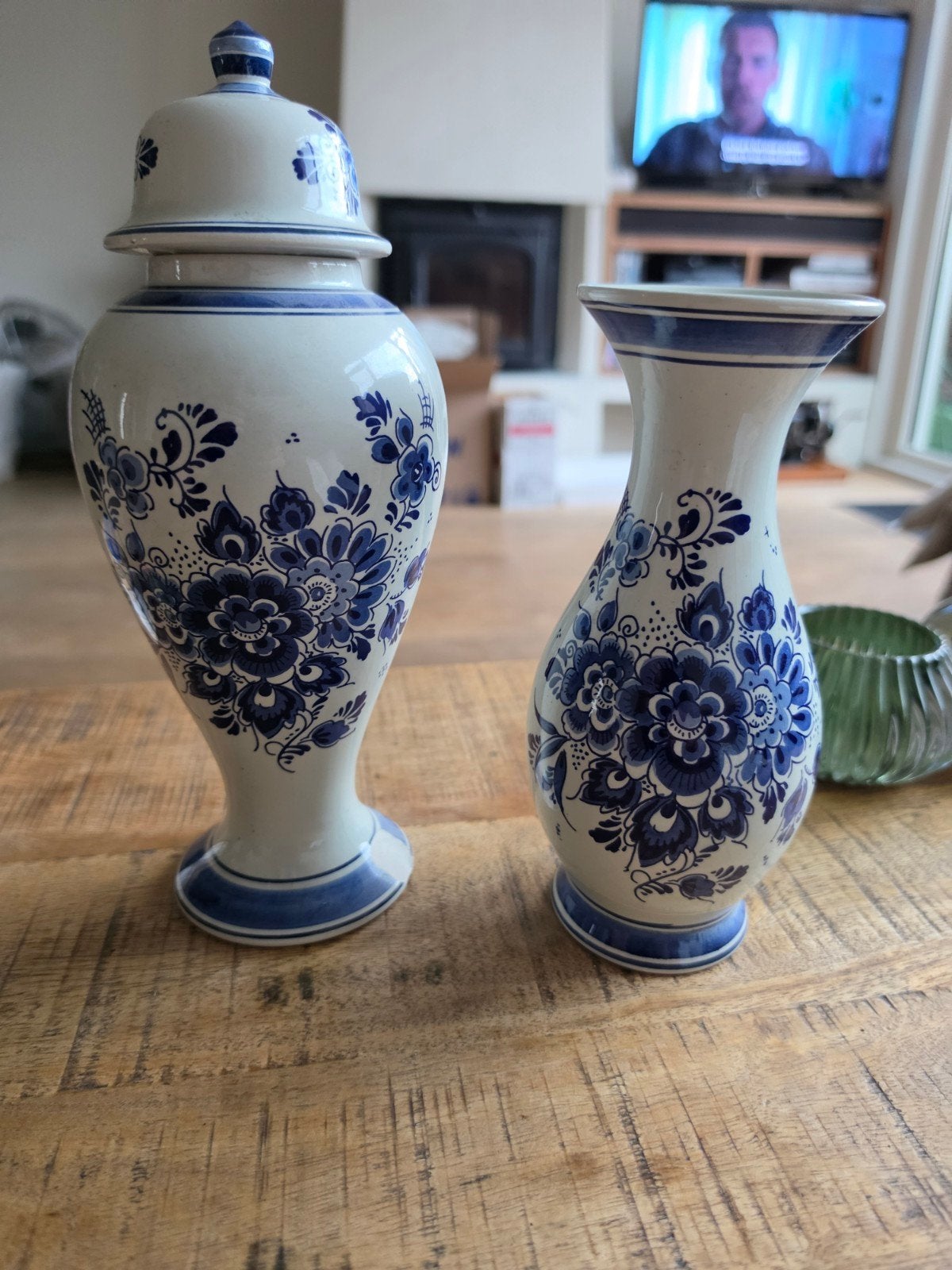 Delfts Blauw vazen set - Grote pot en vaas, Ophalen of Verzenden
